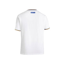 Thumbnail for Back view of a white Sparco Gulf Heritage T-shirt featuring a blue Sparco logo at the upper back and contrast trim on the sleeves and neckline.