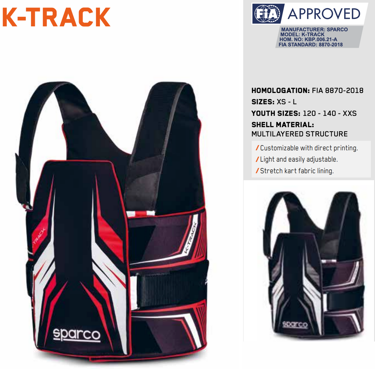 Sparco_K-Track_Kart_Racing_Rib_Protector_Sale_image