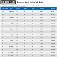 Thumbnail for Sparco Race Suit Mens size Chart Image
