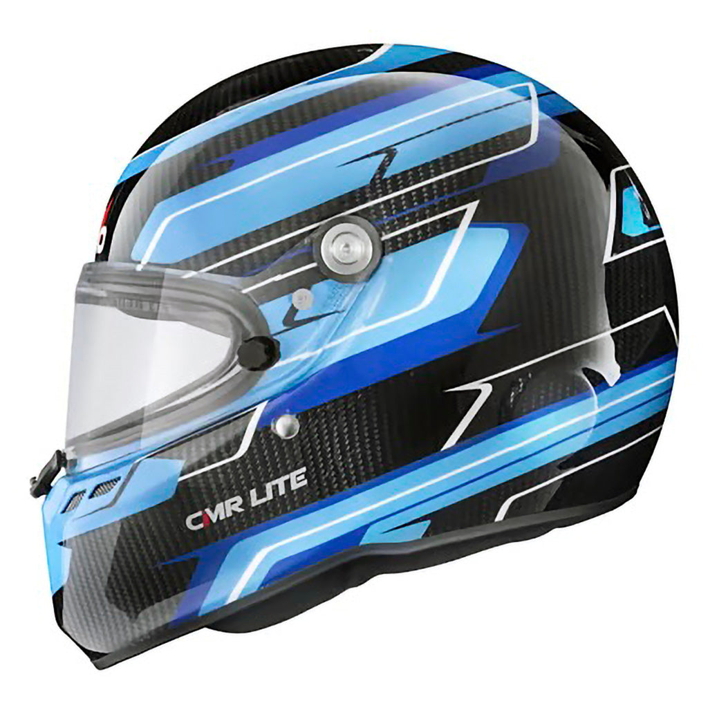 Stilo ST6 CMR Carbon Lite Blue kart racing helmet offering professional-grade safety in a lightweight design