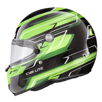 Thumbnail for Stilo ST6 CMR Carbon Lite Green karting helmet offering ultra-lightweight comfort for young drivers