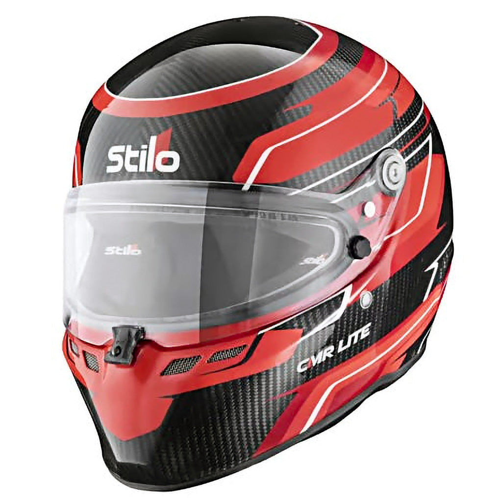 Stilo ST6 CMR Carbon Lite Kart Racing Helmet Red Graphic | Snell-FIA CMR-2016
