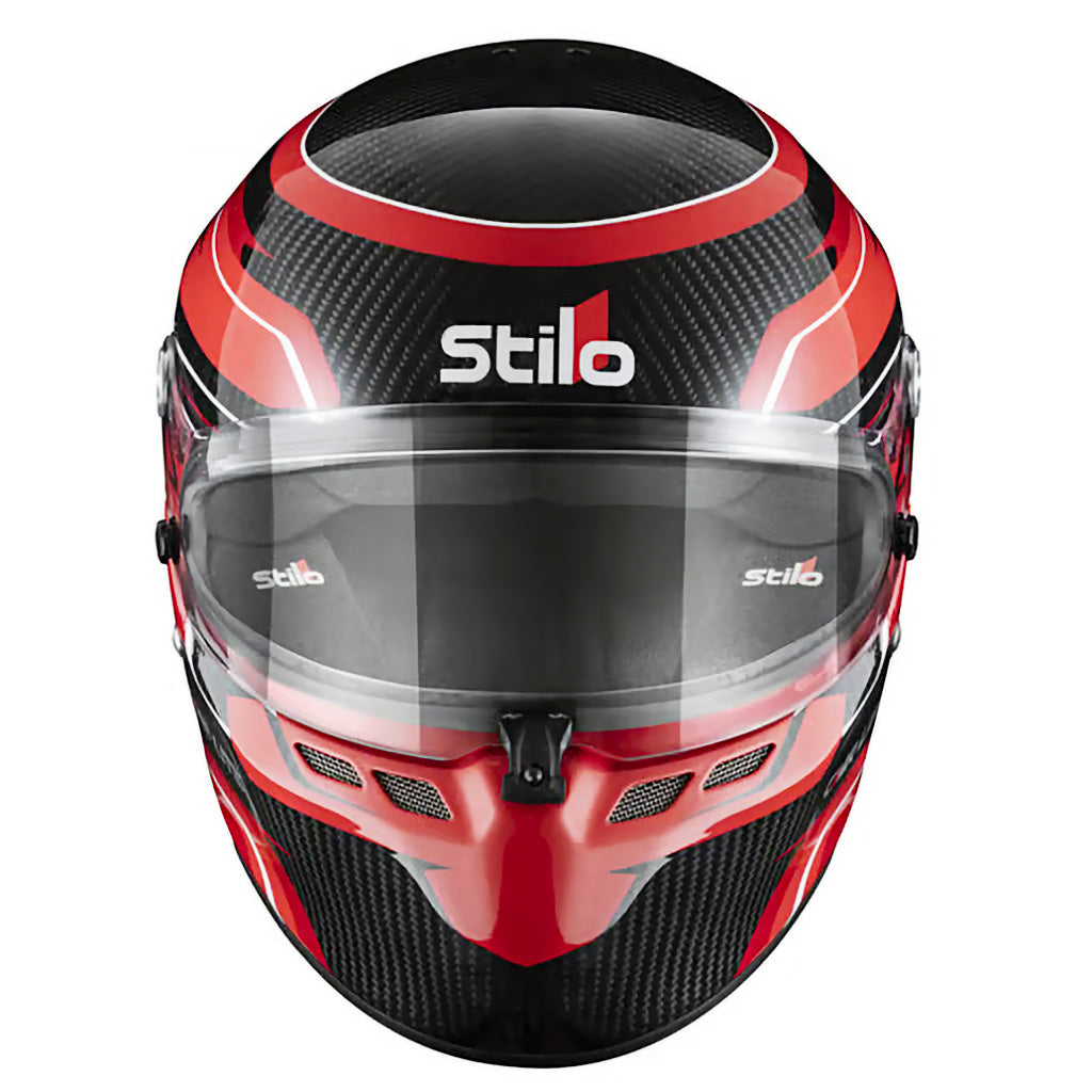 Stilo ST6 CMR Carbon Lite Kart Racing Helmet Red Graphic | Snell-FIA CMR-2016
