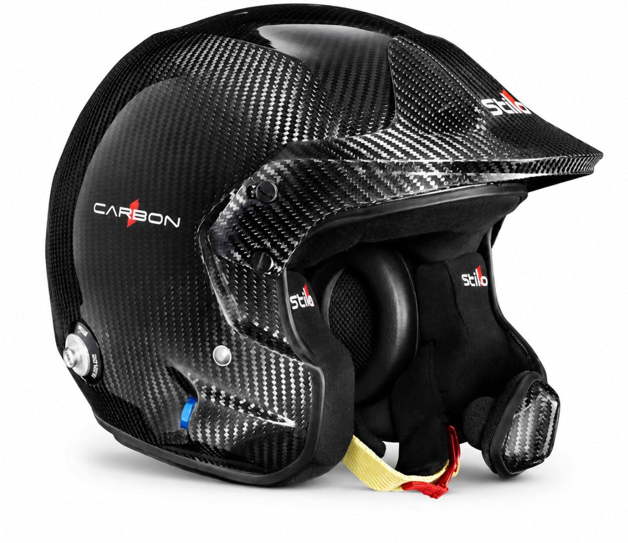 Stilo Venti4 WRC Carbon Fiber SA2025 racing helmet angled front side product view-image