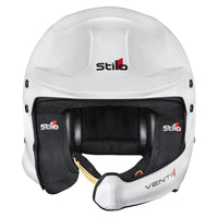 Thumbnail for Stilo Venti4 WRC Composite White SA2025 FIA 8859 helmet front view with open face interior-image