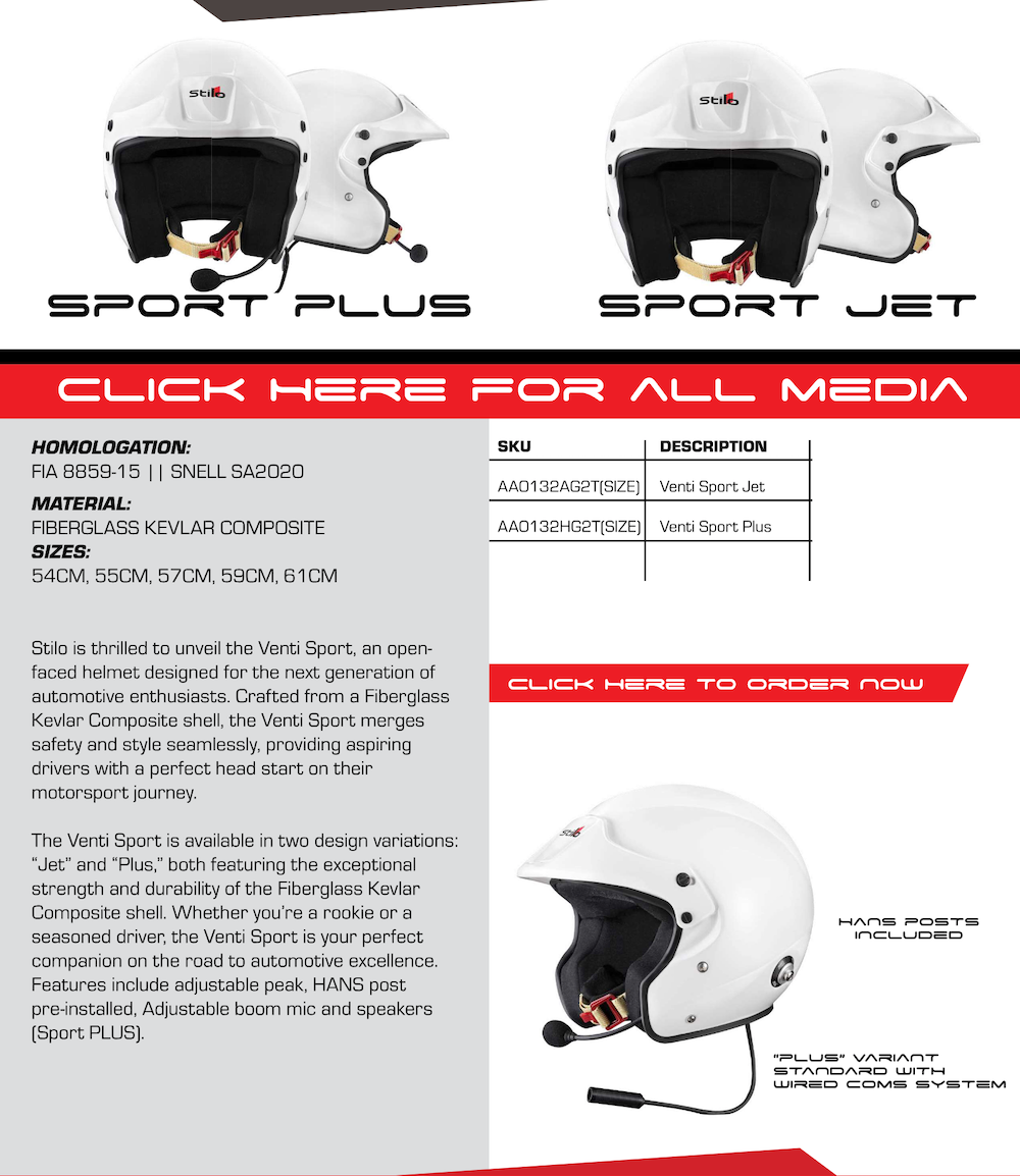 STILO SA2020 VENTI SPORT JET Composite Helmet