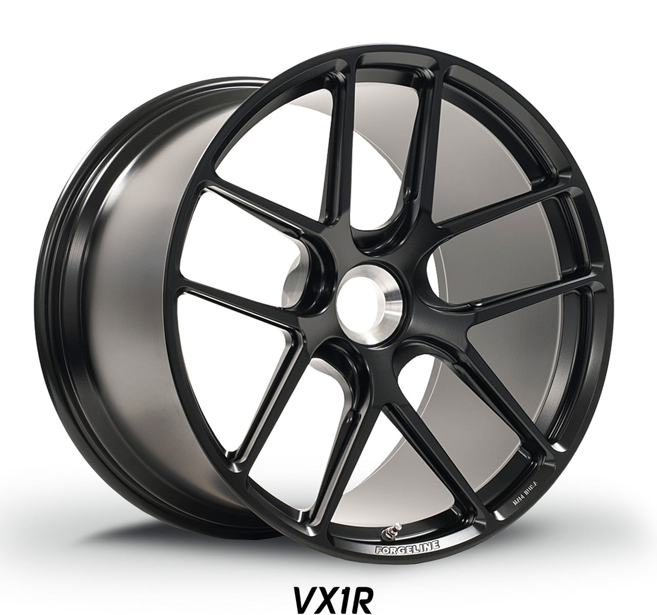 Satin Black Forgeline VX1R for 991 Porsche 911 GT3RS strongest forged wheels for HPDE and Time Trials