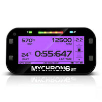 Thumbnail for AiM MyChron6 2T dual temp karting data logger purple screen background