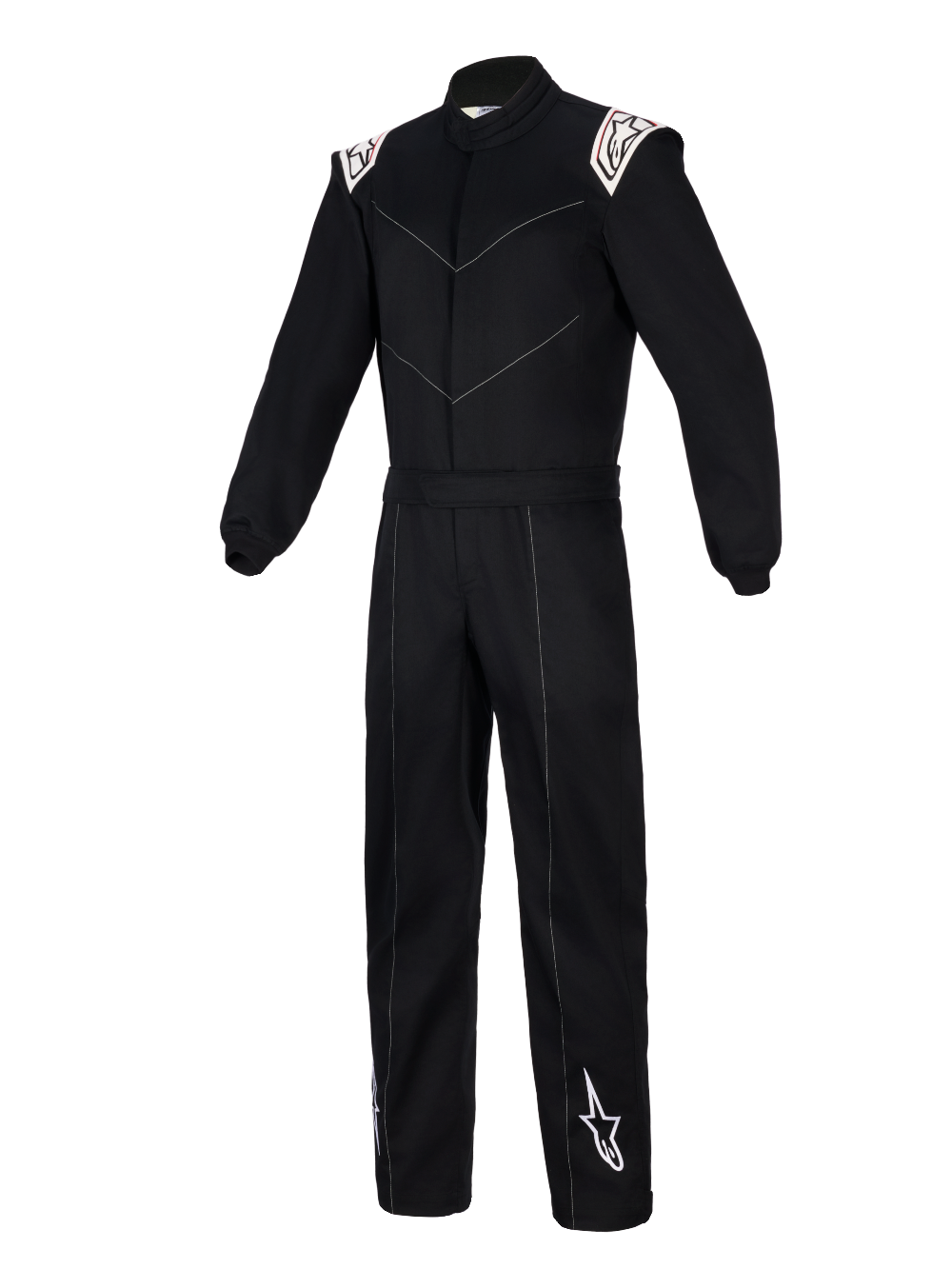 Alpinestars Indoor Kart Racing Suit V2 black color front view