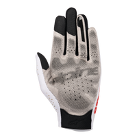 Thumbnail for Alpinestars SIM Gloves Graphic 1 Silver Ice Black Red Tangerine palm view