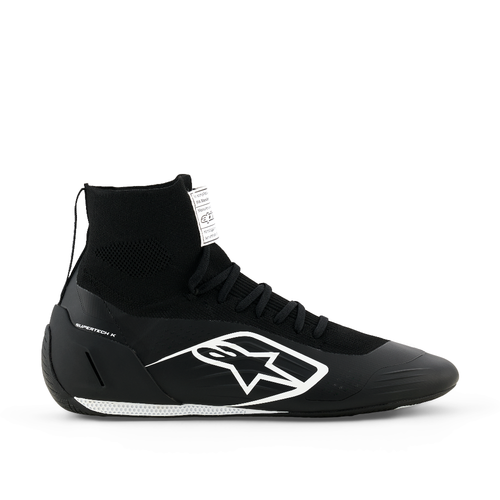 Alpinestars Supertech K shoes black and white right side view