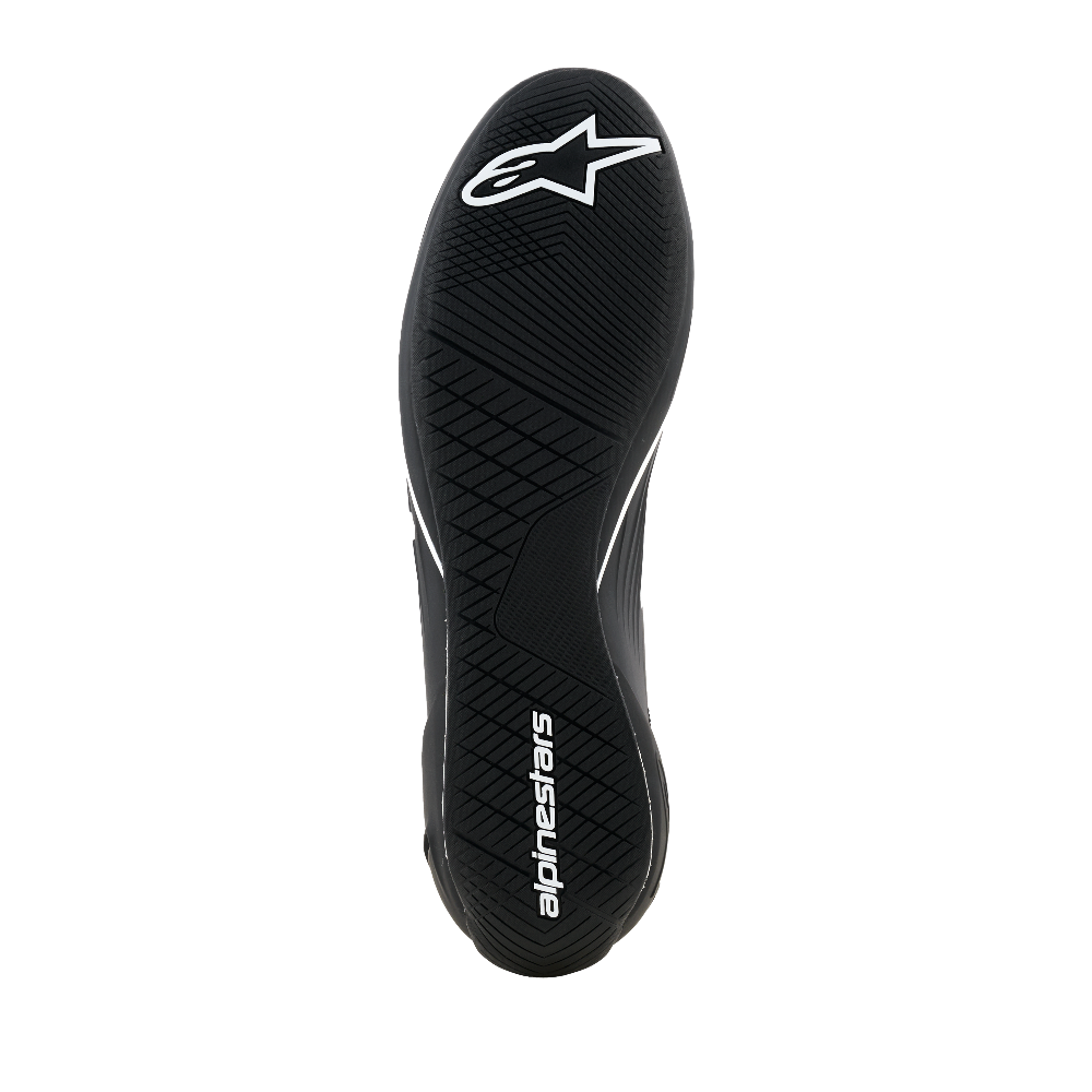 Alpinestars Supertech K shoes black and white sole bottom view