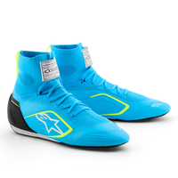 Thumbnail for Alpinestars Supertech K Shoes blue yellow front angle view image