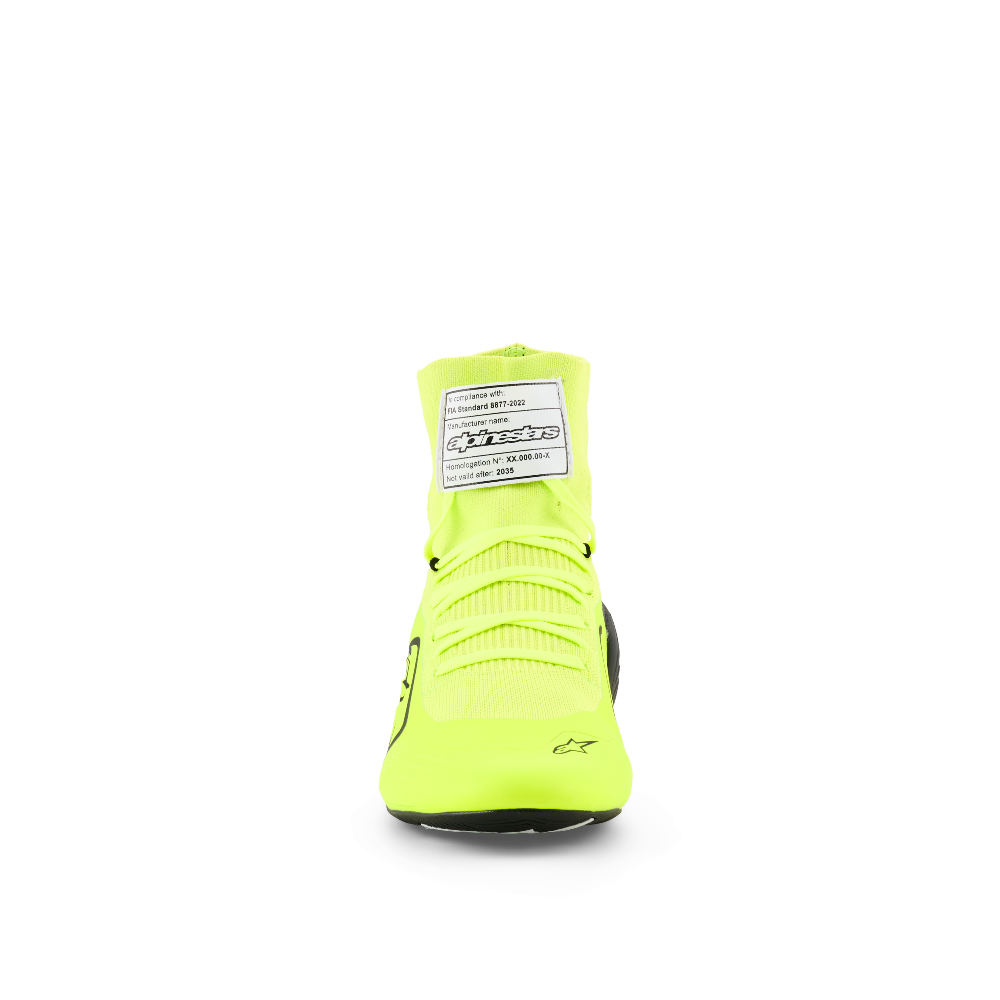 Alpinestars Supertech K shoes fluo yellow black front view