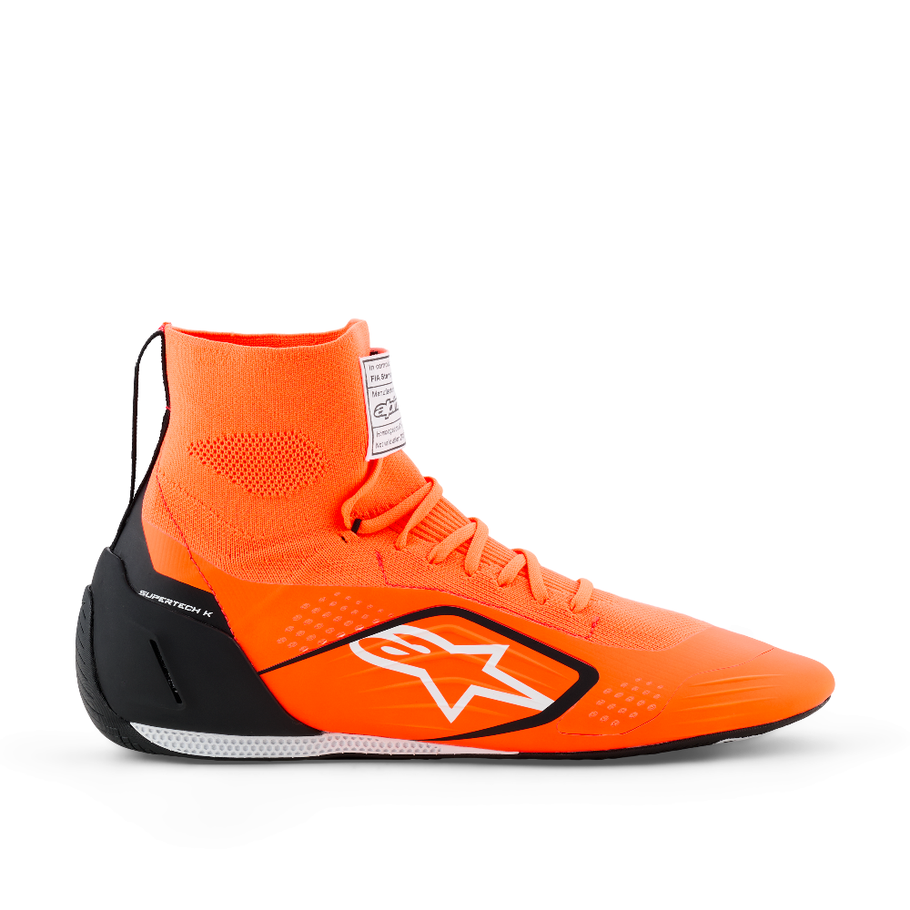 Alpinestars Supertech K Shoes orange black right side view image