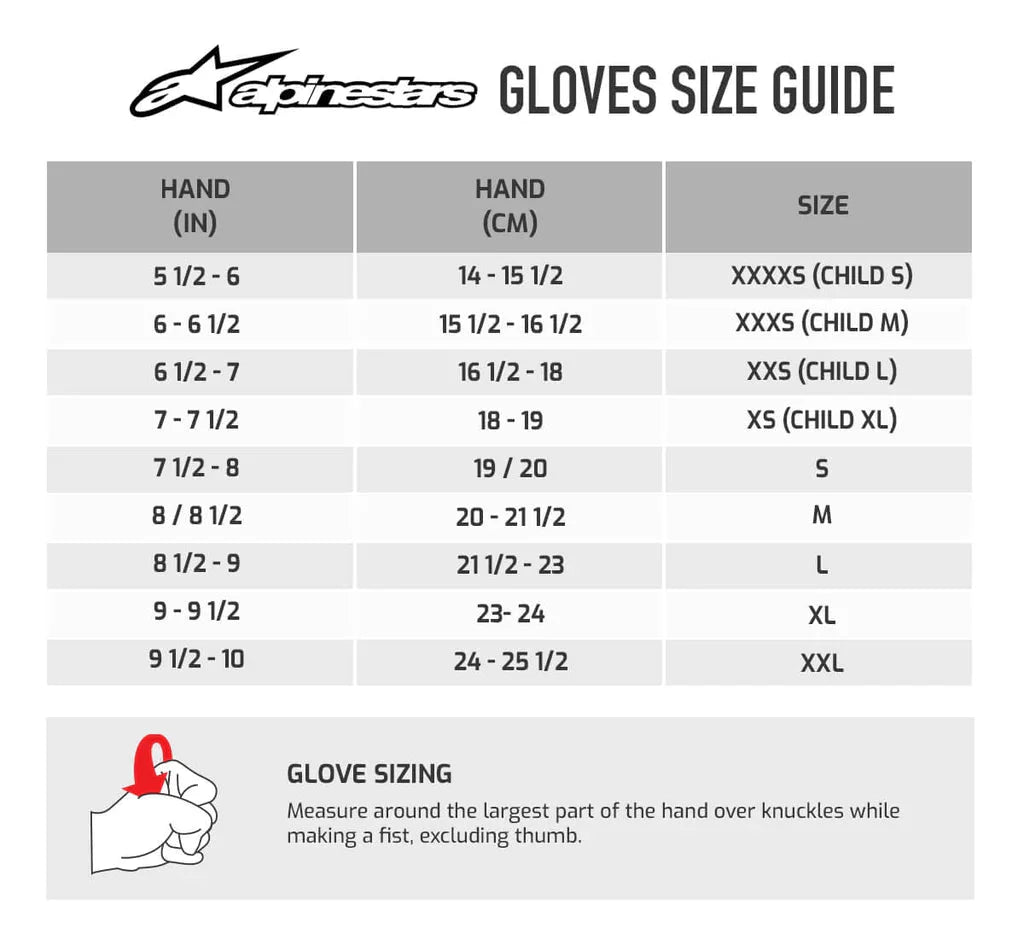 Alpinestars Tech-1 K Race S v2 Youth Karting Gloves - Competition Motorsport