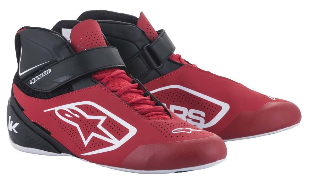 Alpinestars Tech-1 K v2 Karting Shoes - RED/WHITE PAIR IMAGE