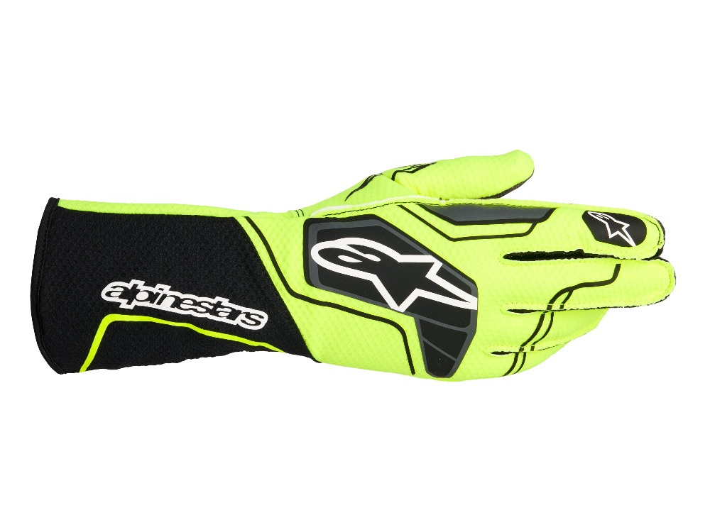 Alpinestars Tech-1 KX v4 Karting Gloves Safety Yellow/Black back view