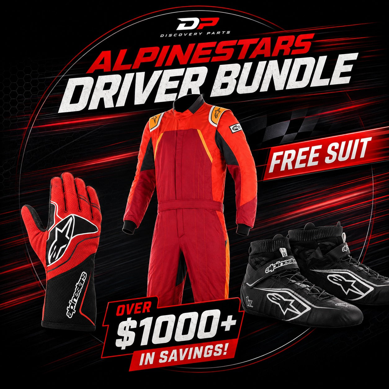 Alpinestars Driver Bundle  - FREE Suit!
