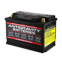 Thumbnail for Close-up of Antigravity Li-ion H6 Group 48 battery terminals and label