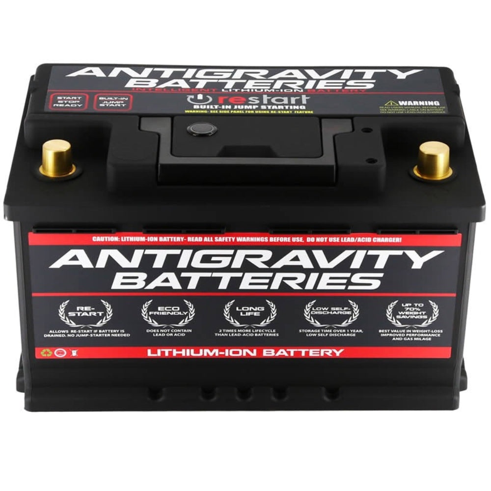 Antigravity H5 lithium car battery with built-in RE-START jump starting top view-image