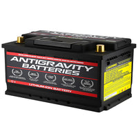 Thumbnail for Close-up of Antigravity Li-ion H8 Group 49 battery terminals and label