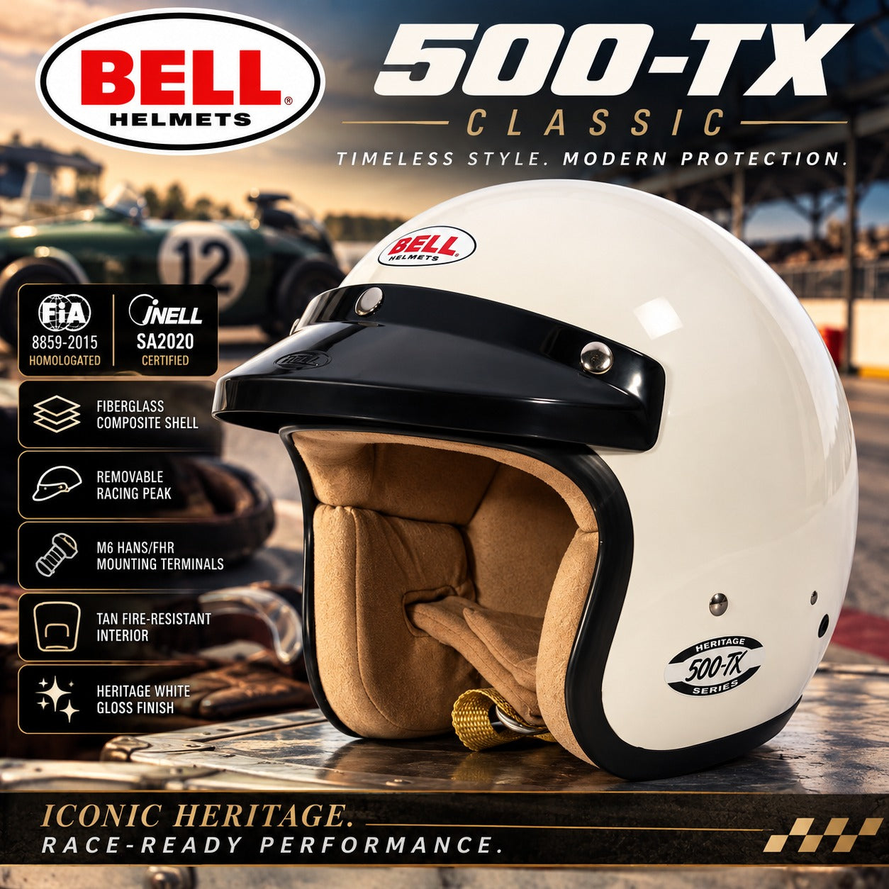 BELL【ベル】 500-TXJ WILD HORSE Bell Europe 500 TX Open Face Helmet at Discovery Parts