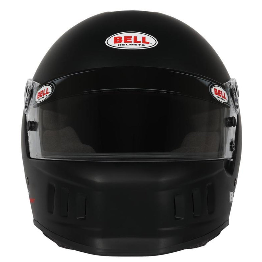Bell BR8 Sport matte black full face helmet front left angle with clear visor image
