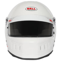 Thumbnail for Bell BR8 Sport white full face racing helmet front view with clear visor image