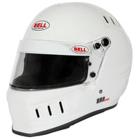 Thumbnail for Bell BR8 Sport white full face helmet front left angle with clear visor image