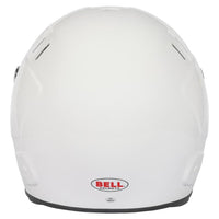 Thumbnail for Bell BR8 Sport white full face helmet rear view with Bell logo image