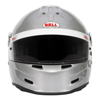 Thumbnail for Front view of Bell GP2 Youth Sport metallic silver youth racing helmet