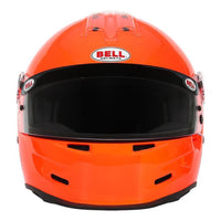 Thumbnail for Front view of Bell GP2 Youth Sport orange youth helmet displaying eye port and chin ventilation