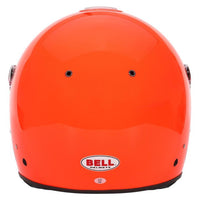 Thumbnail for Rear view of Bell GP2 Youth Sport orange helmet showing smooth shell contour and rear ventilation points