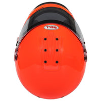 Thumbnail for Rear view of Bell GP2 Youth Sport orange helmet showing smooth shell contour and rear ventilation points