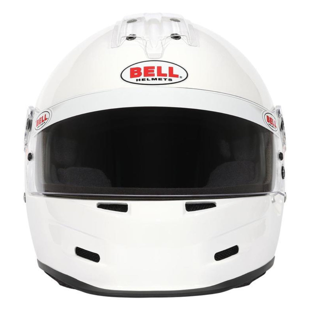 Bell GP2 Youth Sport white youth racing helmet front view-image