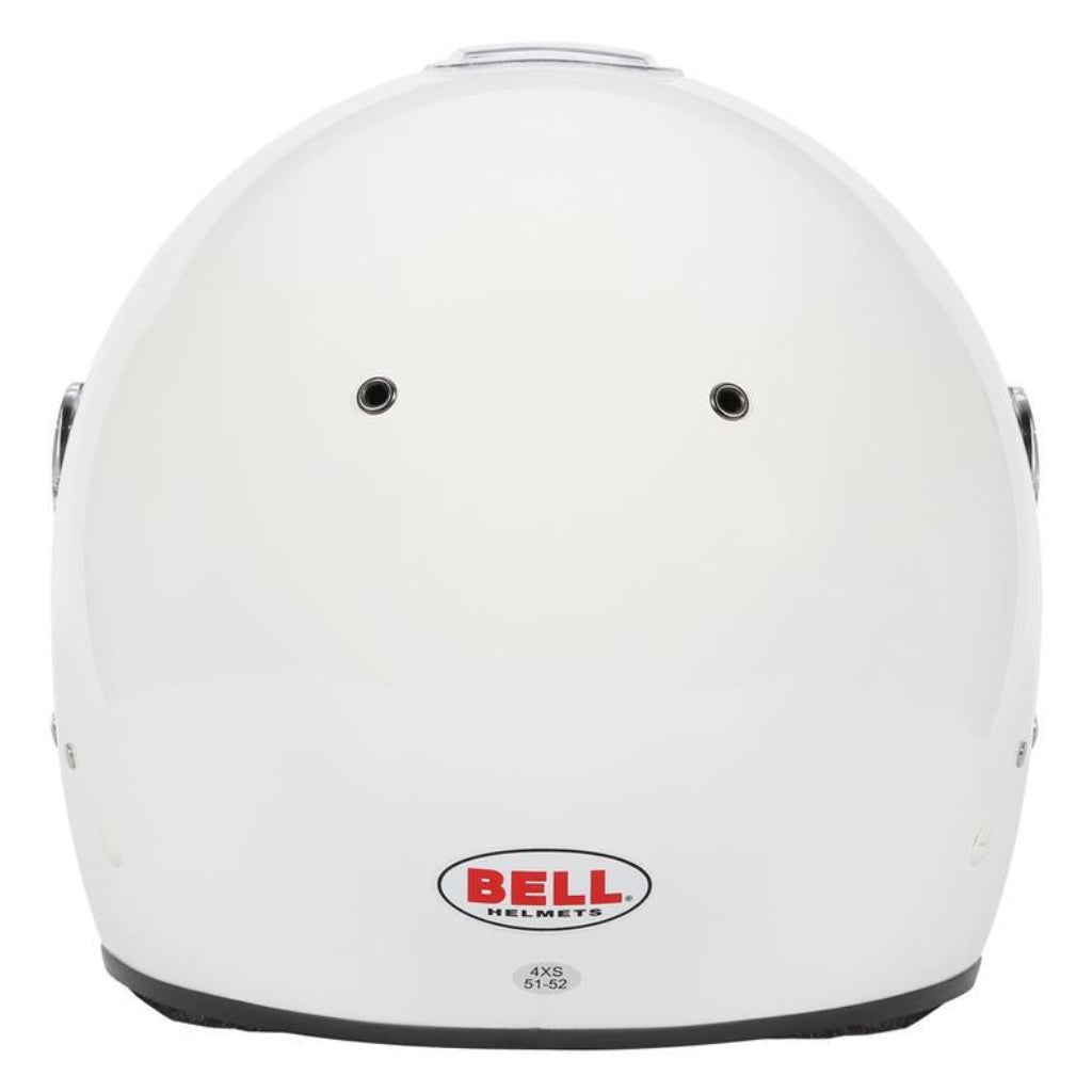 Bell GP2 Youth Sport white youth racing helmet rear view-image
