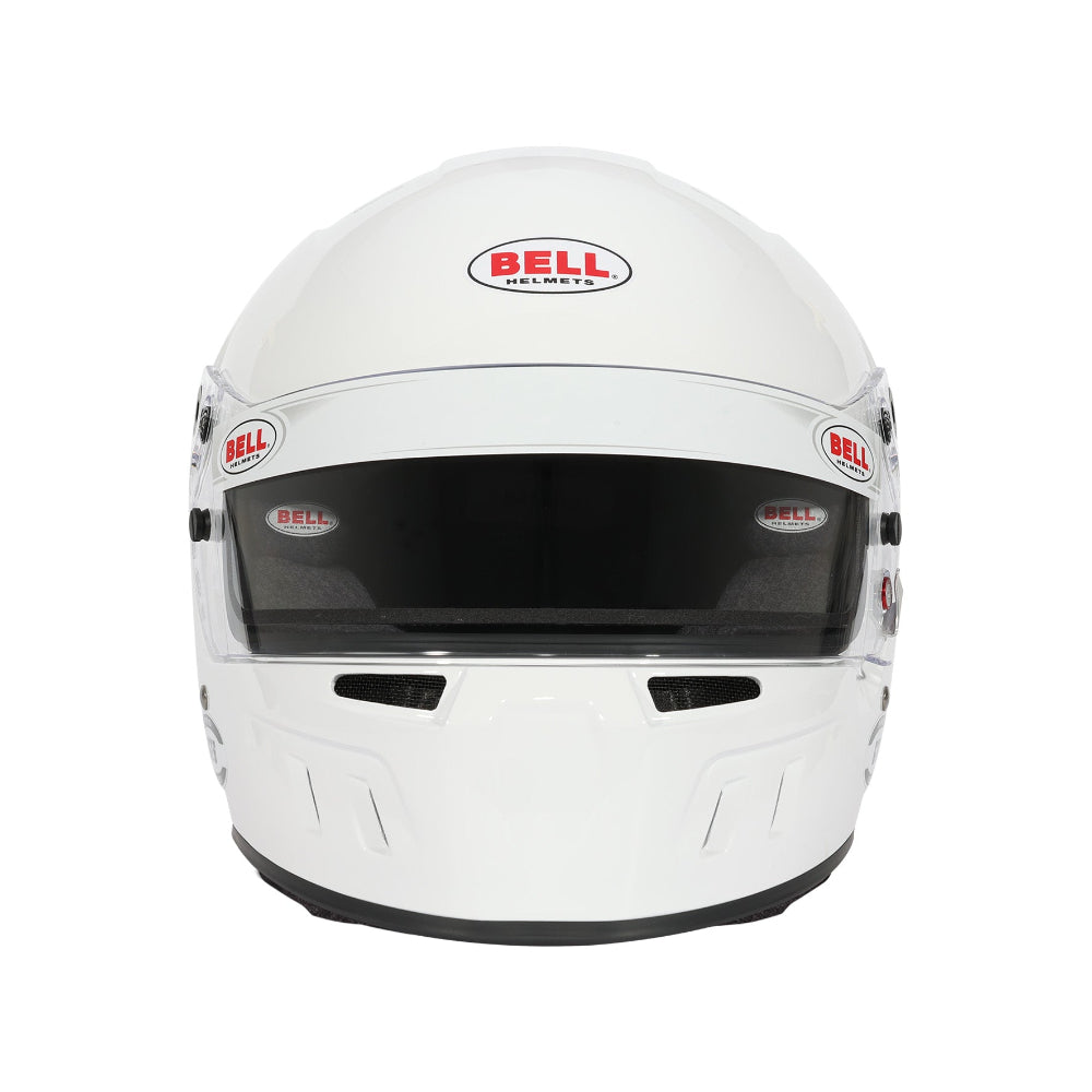Bell GT6 Pro white helmet straight front view Image