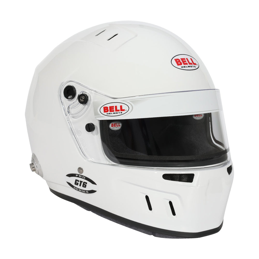 Bell GT6 Pro white helmet left side profile Image