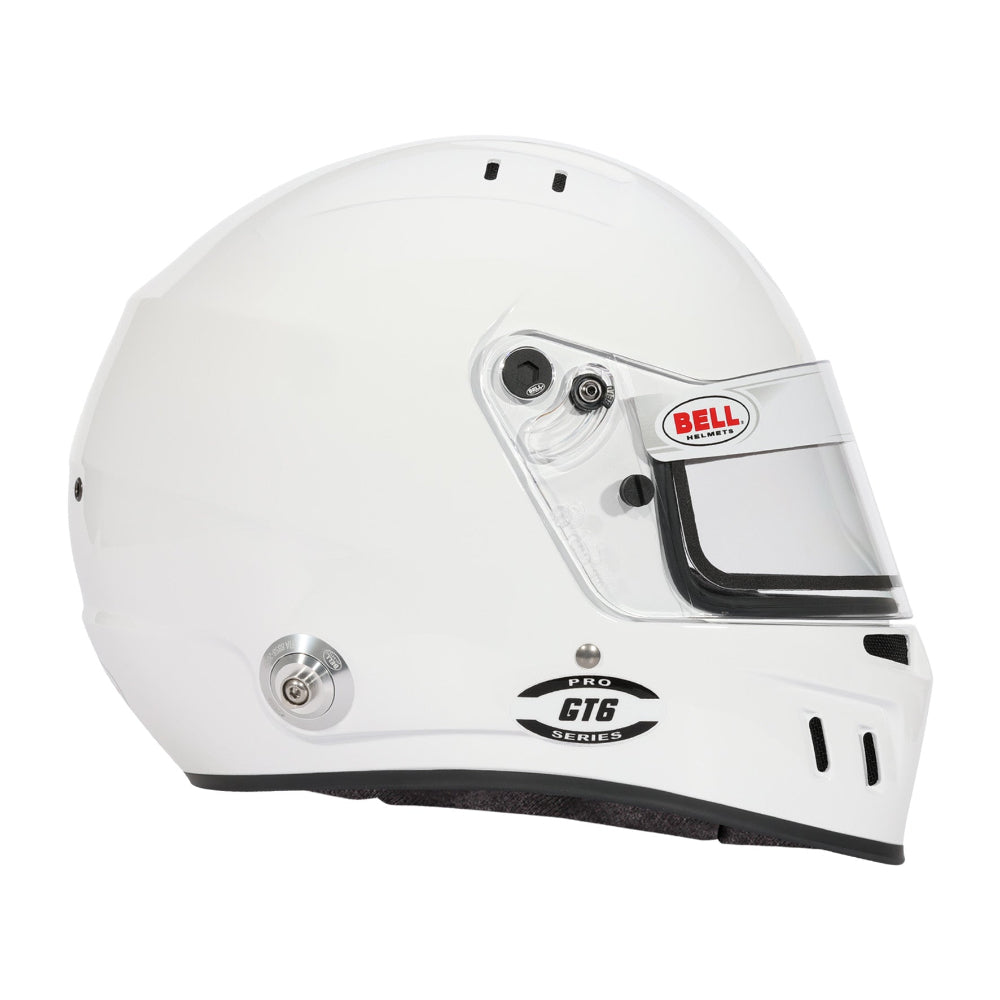 Bell GT6 Pro white helmet right side profile Image