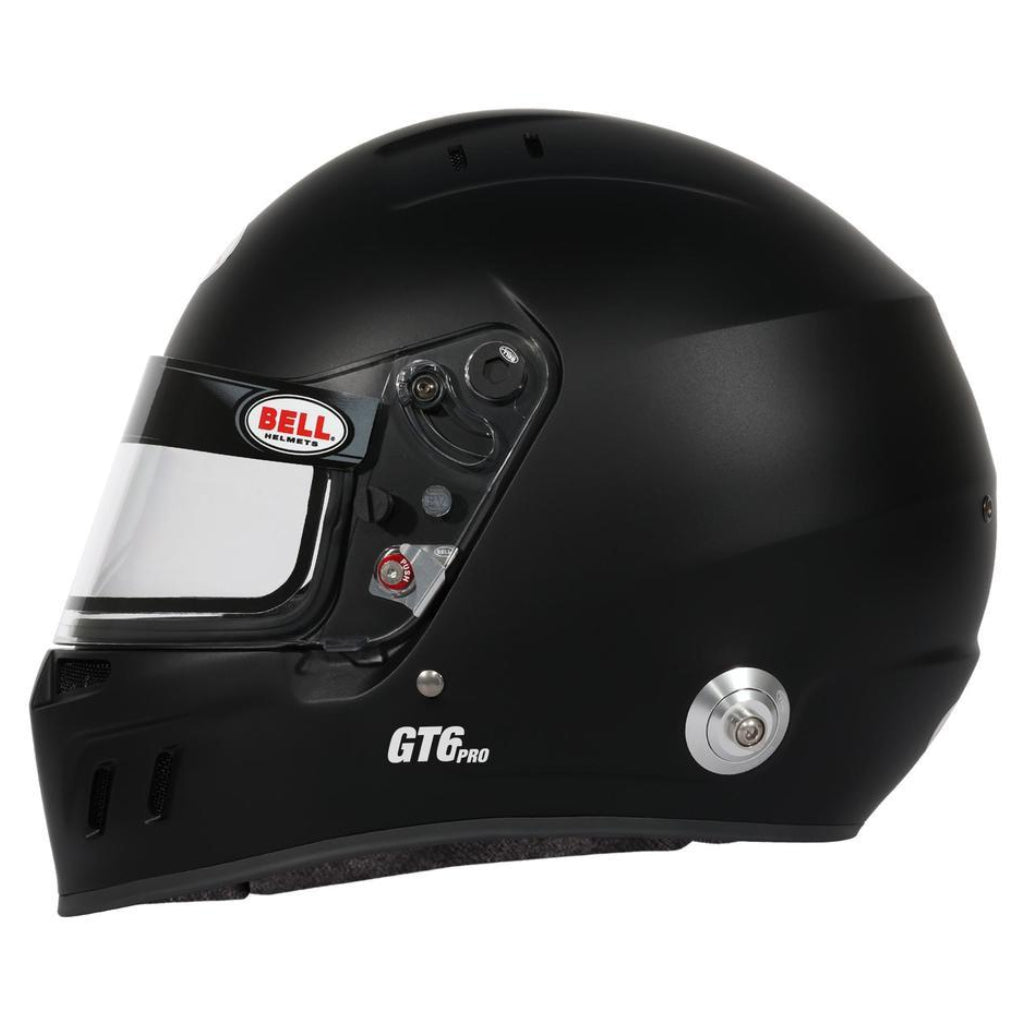 Bell GT6 Pro matte black helmet left side profile image