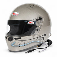 Thumbnail for Bell GT6 PRO RD-4C racing helmet illustration highlighting integrated ZeroNoise microphone, earpiece wiring, and hydration tube routing.