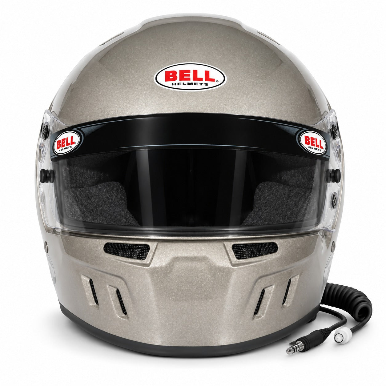 Bell GT6 PRO RD-4C Titanium racing helmet with Snell SA2025 and FIA 8859-2024 certification, featuring ZeroNoise communications and HANS anchors.