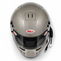 Thumbnail for Top view of Bell GT6 PRO RD-4C Titanium racing helmet showing aerodynamic shell profile, ventilation openings, and Bell Racing branding.