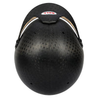 Thumbnail for Bell HP10 carbon helmet top view showing peak and ventilation layout image