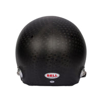 Thumbnail for Bell HP10 Rally WW carbon helmet rear view showing carbon weave shell and hardware image