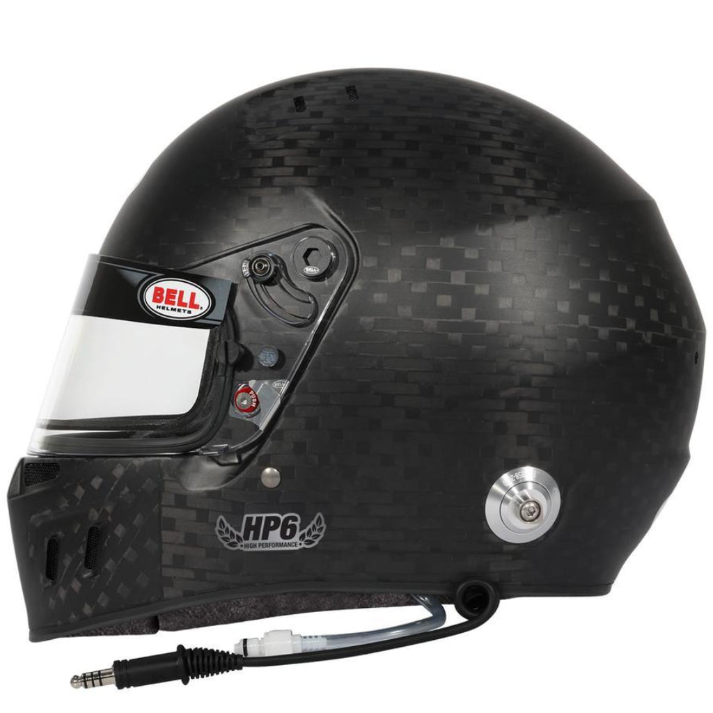 Left side of Bell HP6 EVO II RD-4C highlighting electronics exit port and external wiring connection