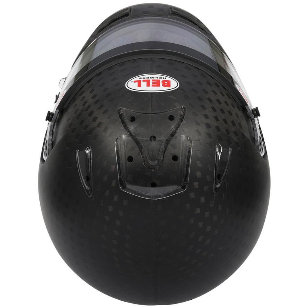 Bell HP77 EVO-IV carbon fiber helmet top down view with ventilation ports image