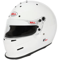 Thumbnail for Bell K1 Sport white full face helmet front left angle with clear visor image