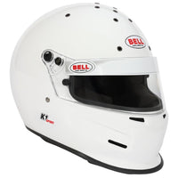 Thumbnail for Bell K1 Sport white full face helmet front right angle with chin vent image